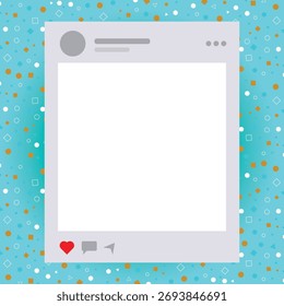 Vorlage für soziale Medien für kreative Inhalte oder Marketingaktionen, ideal für die Präsentation von Produktfotos oder Lifestyle-Posts, heller Hintergrund