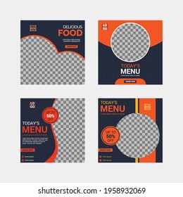 Social media template, culinary theme. Suitable for online stores in promoting a product or brand