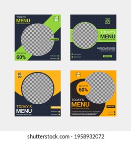 Social media template, culinary theme. Suitable for online stores in promoting a product or brand