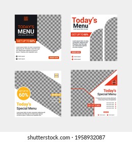 Social media template, culinary theme. Suitable for online stores in promoting a product or brand