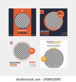 Social media template, culinary theme. Suitable for online stores in promoting a product or brand