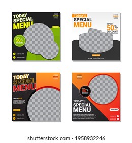 Social media template, culinary theme. Suitable for online stores in promoting a product or brand