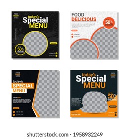 Social media template, culinary theme. Suitable for online stores in promoting a product or brand