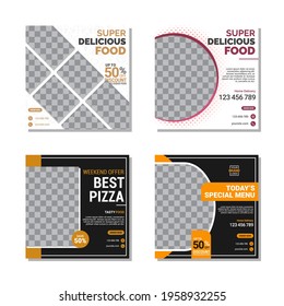 Social media template, culinary theme. Suitable for online stores in promoting a product or brand