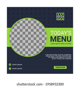 Social media template, culinary theme. Suitable for online stores in promoting a product or brand