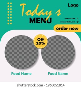 Social media template, culinary theme. Suitable for online stores in promoting a product or brand
