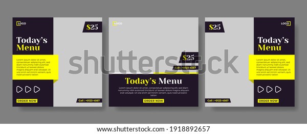 Social media template,\
culinary theme. Suitable for online stores in promoting a product\
or brand