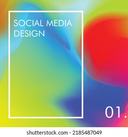 Social media template design with colorful gradient for poster, web, flyer, mobile and desktop applications and more.