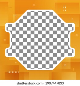 Social media template design. Editable social media template good for your content, marketing, product or event. photo cover design with orange color