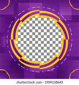Social media template design. Editable social media template good for your content, marketing, product or event. photo cover design with purple color