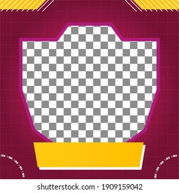 Social media template design. Editable social media template good for your content, marketing, product or event. photo cover design with pink color