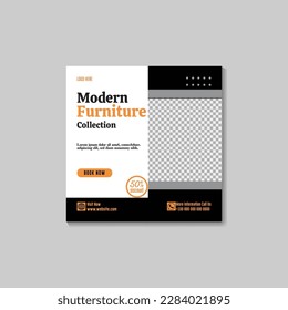 
social media template design for promotion of modern furniture sale