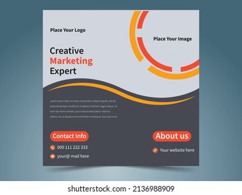 Social media template for digital marketing and business promotion. Creating social media posts for your business.