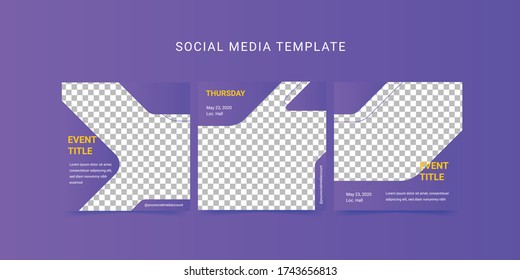 Social media template for event. Premium template.
