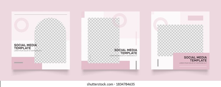 social media template fashion banner for digital marketing and sale promo. fashion banner advertising. clean pink white promotional mock up photo vector frame illustration