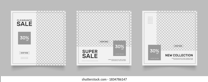 social media template fashion banner for digital marketing and sale promo. fashion banner advertising. clean BLACK white promotional mock up photo vector frame illustration