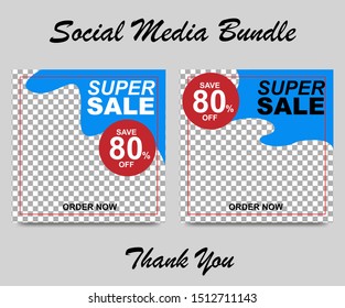 Social media template for fashion business, posts and stories. Editable template for digital marketing, web banner and mobile apps. 