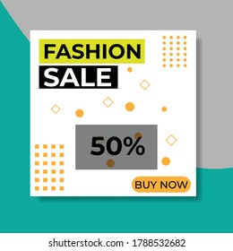 Social media template for fashion sale. Great vector for sales promotions, product marketing, discount coupons, web, fashion, online stores etc.