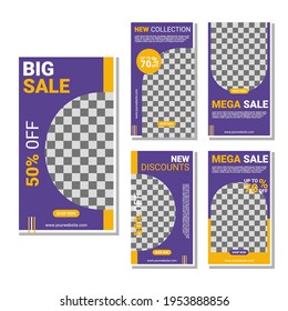 Social media template, fashion theme. Suitable for online stores in promoting a product or brand