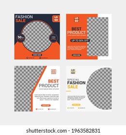 Social media template, fashion theme. Suitable for online stores in promoting a product or brand