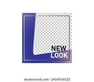Social media template frame for digital marketing promotion flyers brand sales commercial advertising.