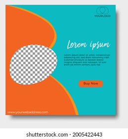 social media template free vector colorful poster banner