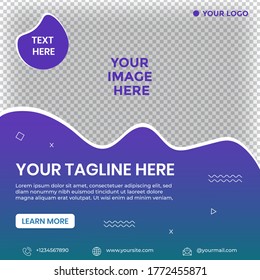 Social media template gradient shapes background design eps file 