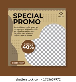 Social media template. Great vector for online stores, discount coupons, sales promotions, product marketing etc.