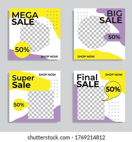 Social media template. Great vector for sales promotions, product marketing, discount coupons, online stores etc.