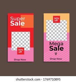 Social media template. Great vector for fashion, online stores, sales promotions, product marketing etc.