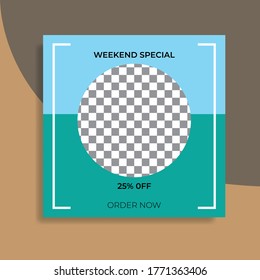 Social media template. Great vector for online stores, sales promotions, product marketing, food and drink, fashion products, etc.