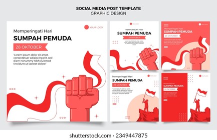 Social media template, Indonesian Youth Pledge Day