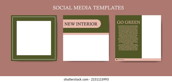 concepto de interior de plantilla de medios sociales