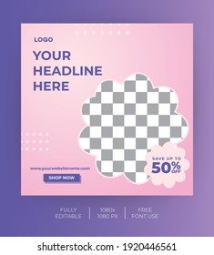 Social media template for International women's day 8 march