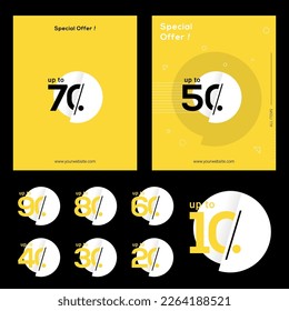 Social Media Template with modern colour theme, suitable for promotion, banner, and printing. you can remove yellow background and use your photo.
