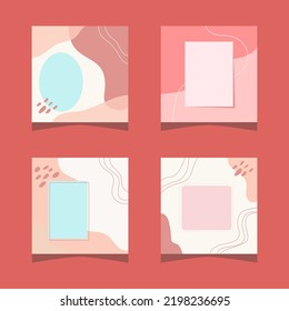 social media template multipurpose blog promotion. fully editable social media square post frame organic sale poster. beige brown khaki ad banner vector background