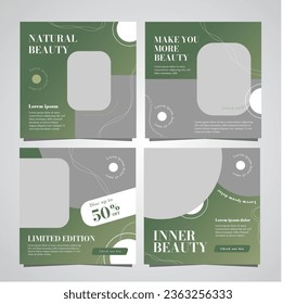 Social media template for natural beauty product