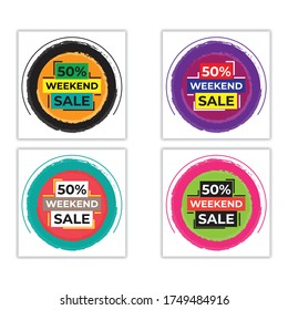 Social media template. Nice vector graphics for sales promotions, discount coupons, online stores etc.