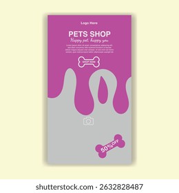 Modelo De Mídia Social Pet Shop, Pet Grooming E Pet Store