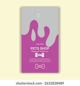 Modelo De Mídia Social Pet Shop, Pet Grooming E Pet Store