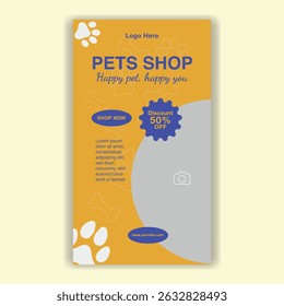 Modelo De Mídia Social Pet Shop, Pet Grooming E Pet Store