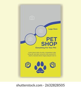 Modelo De Mídia Social Pet Shop, Pet Grooming E Pet Store