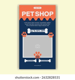 Modelo De Mídia Social Pet Shop, Pet Grooming E Pet Store