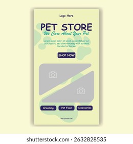 Modelo De Mídia Social Pet Shop, Pet Grooming E Pet Store