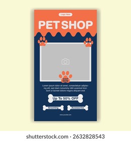Modelo De Mídia Social Pet Shop, Pet Grooming E Pet Store