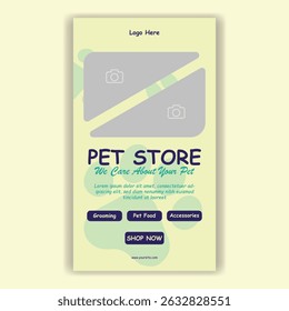 Modelo De Mídia Social Pet Shop, Pet Grooming E Pet Store