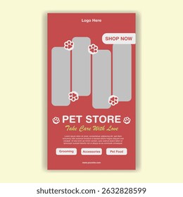 Modelo De Mídia Social Pet Shop, Pet Grooming E Pet Store