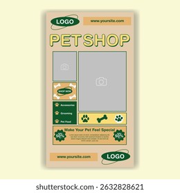 Modelo De Mídia Social Pet Shop, Pet Grooming E Pet Store