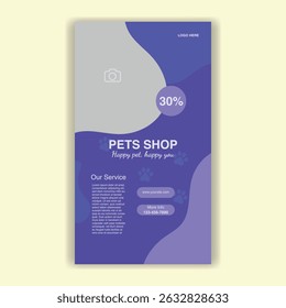 Modelo De Mídia Social Pet Shop, Pet Grooming E Pet Store