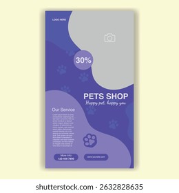 Modelo De Mídia Social Pet Shop, Pet Grooming E Pet Store